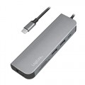 Adapteris USB C → HDMI + USB C + USB3.0 + USB2.0 + SD/micro SD (K-L) Logilink 